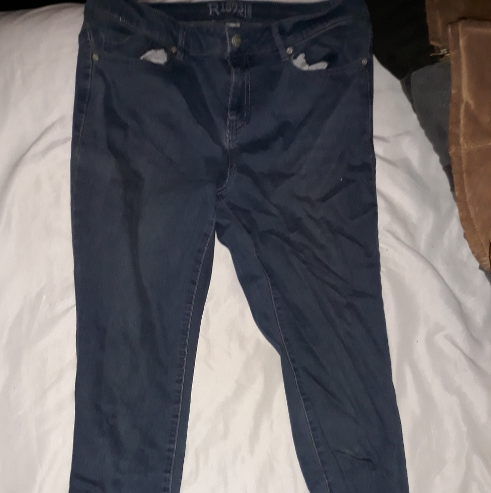Blue soft material jeans